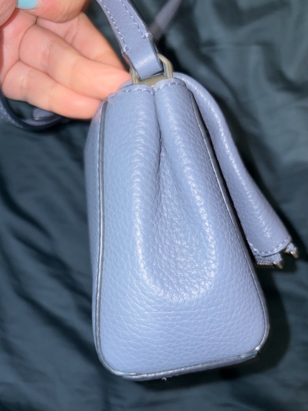 NWOT kate spade Pebbled Leather Purse -  Light Navy - Picture 7 of 7